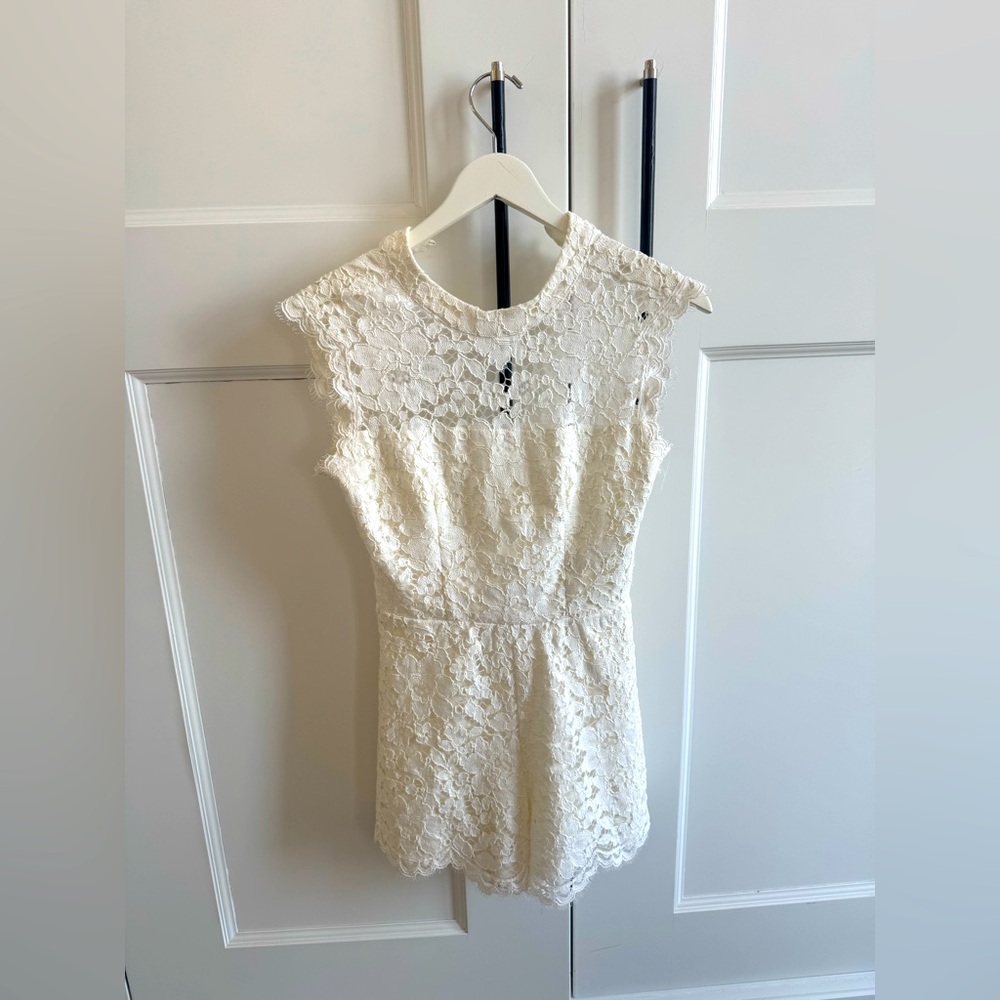 Alexis Ivory Lace Romper